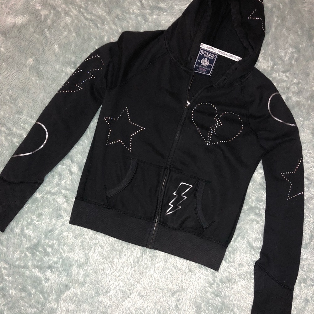 Long sleeve Victoria secret pink hooded full zip